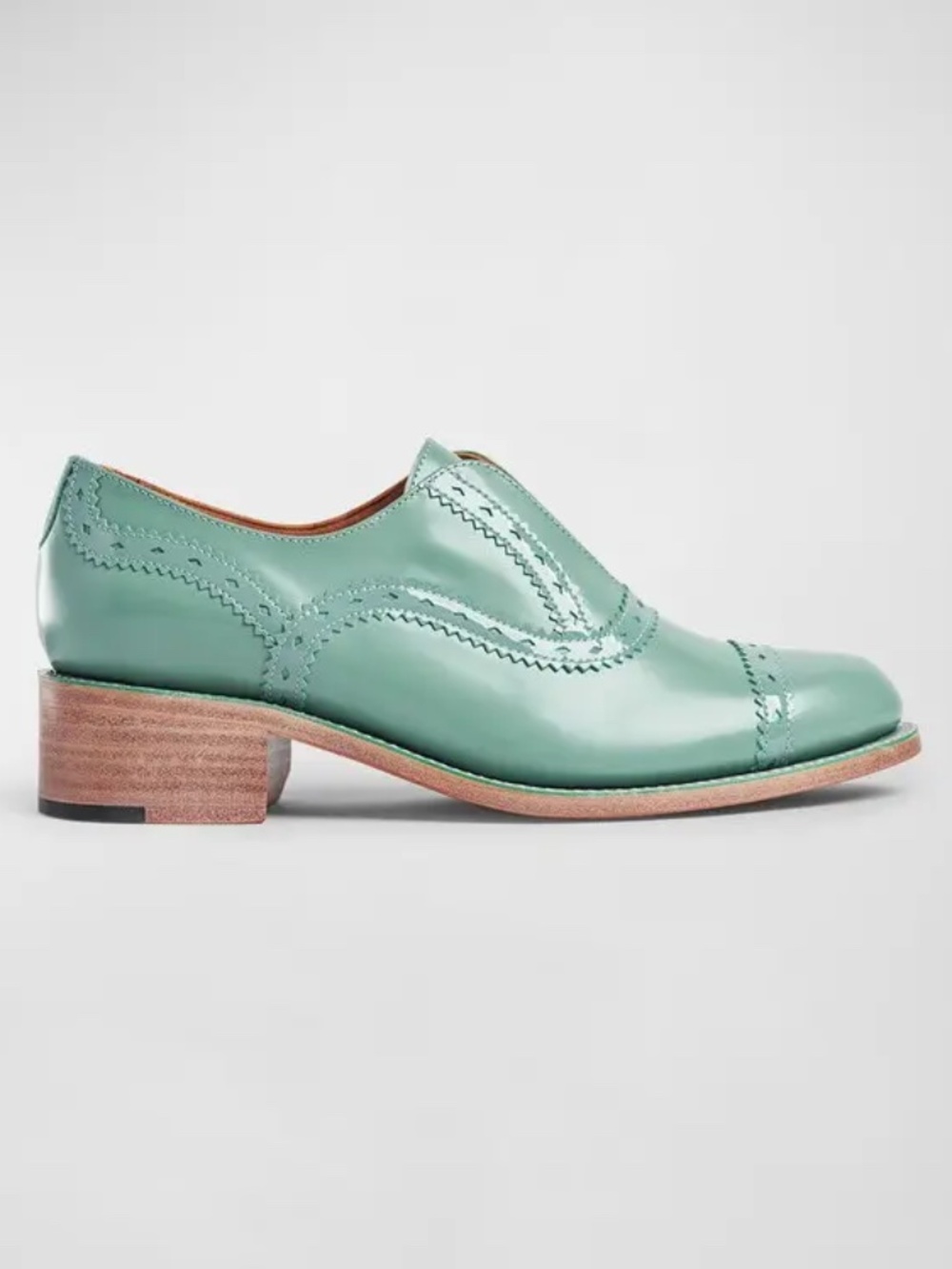 The Office of Angela Scott Ms. Arzner Brogue Leather Slip-On Shoes – Size 41